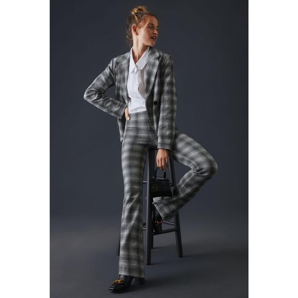 Anthropologie Maeve Plaid Bootcut Cotton Pants - XL New - Picture 5 of 6